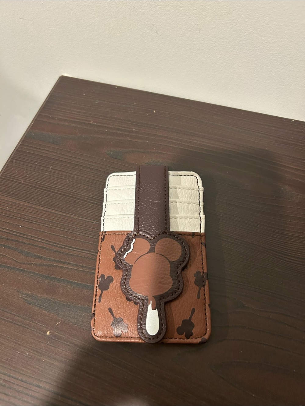 Loungefly Snacks Brown and White Ice Cream Novelty Card Wallet NWOT